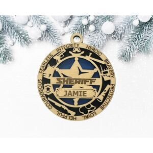 SHERIFF Ornament Personalized First Responder Christmas Gift